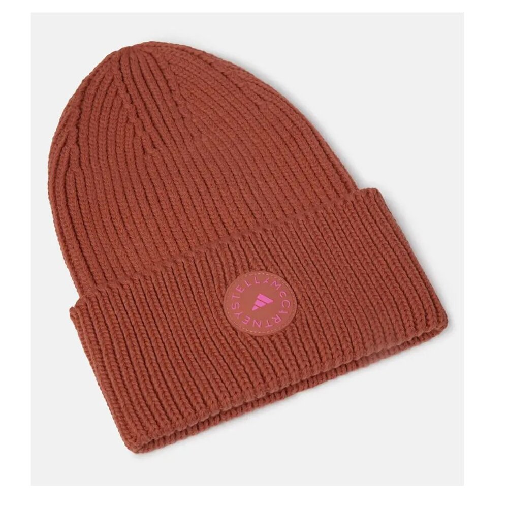 ADIDAS BY STELLA MCCARTNEY BROWN BEANIE WITH LOGO - Picture 3 of 4